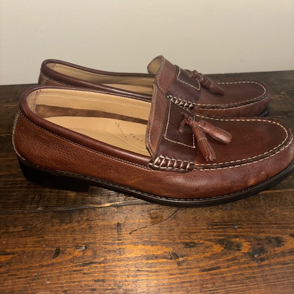 Giorgio Brutini Brown Leather Tassel Loafers size 10.5